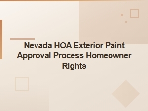 Nevada Hoa Paint Color Denied: Homeowner Rights Guide