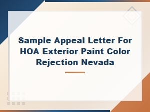 Nevada Hoa Paint Color Rejection Appeal Letter Guide