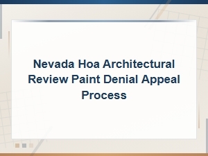 Nevada Hoa Paint Denial Appeal Letter Template