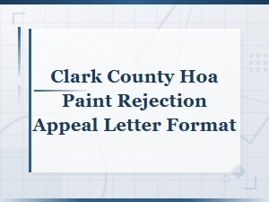 How to Appeal an Hoa Paint Rejection in Clark County