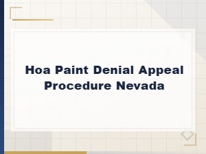 Appealing an Hoa Paint Denial in Nevada