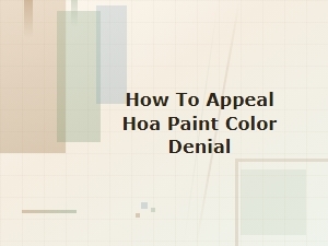 How to Appeal an Hoa Paint Color Denial in Nevada